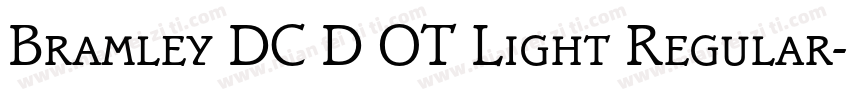 Bramley DC D OT Light Regular字体转换